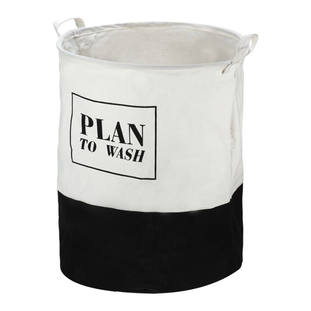 1 Pc 60L Foldable Cylindrical Laundry Basket for Laundry Room Black